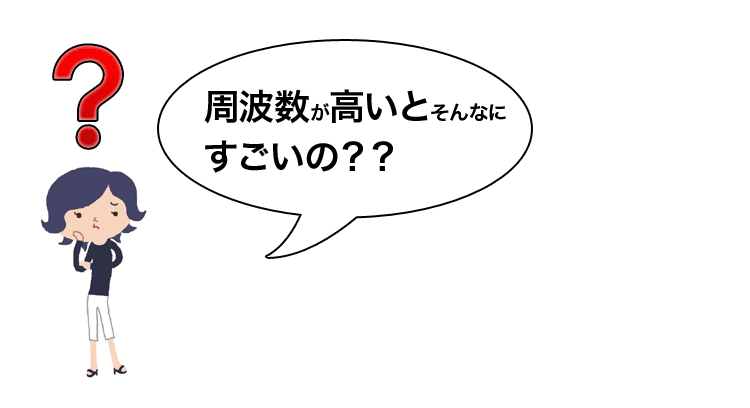 周波数が高いとそんなに凄いの？