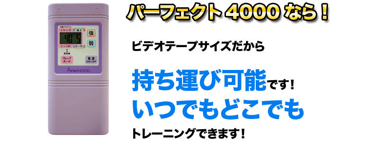 パーフェクト4000だったら、持ち運び可能!