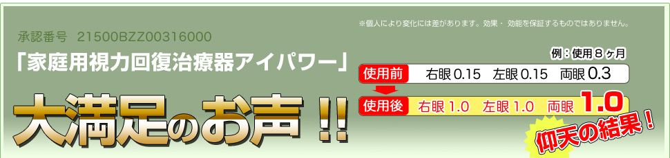 家庭用視力回復トレーニング器アイパワー