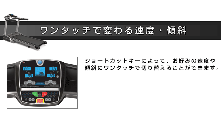 簡単変更、速度・傾斜